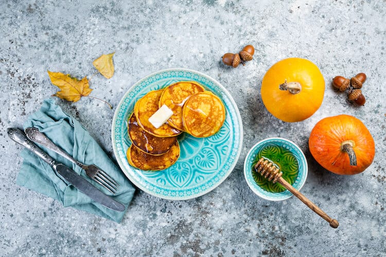 Pumpkin pancakes.