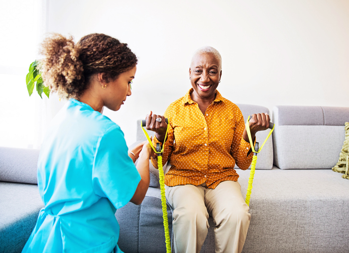 Senior and Therapist - Physical Therapy